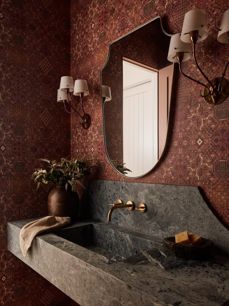 powder room wallpaper design ideas