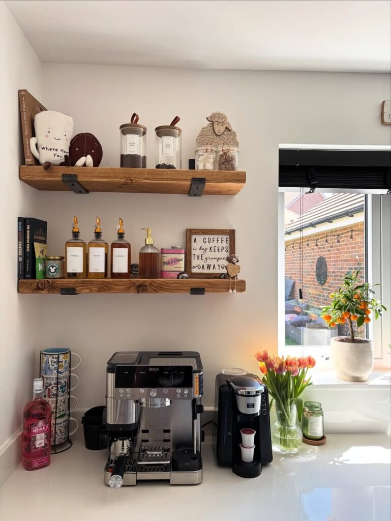 coffee bar near window
