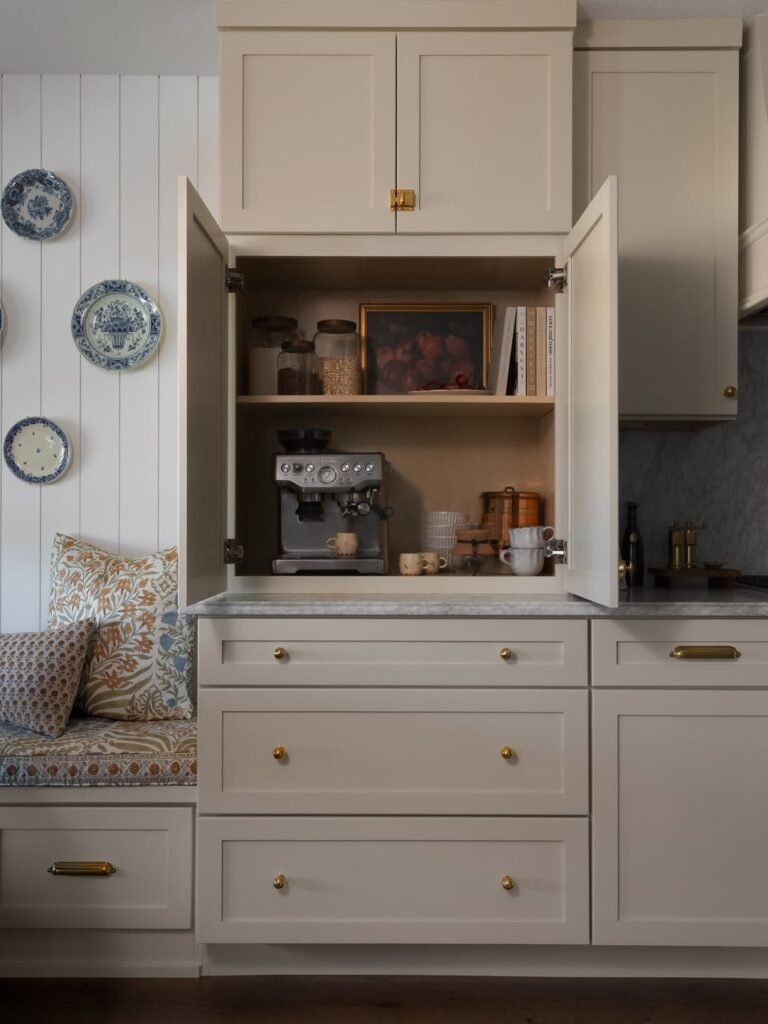 Coffee Bar in cabinet