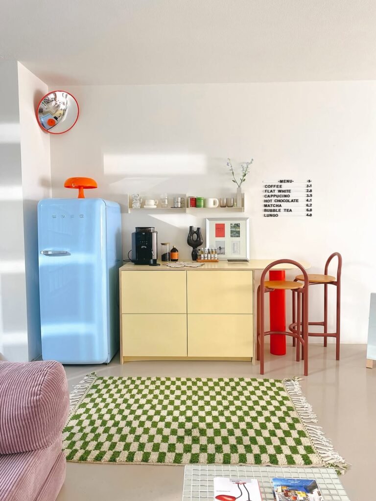 coffee bar with stools