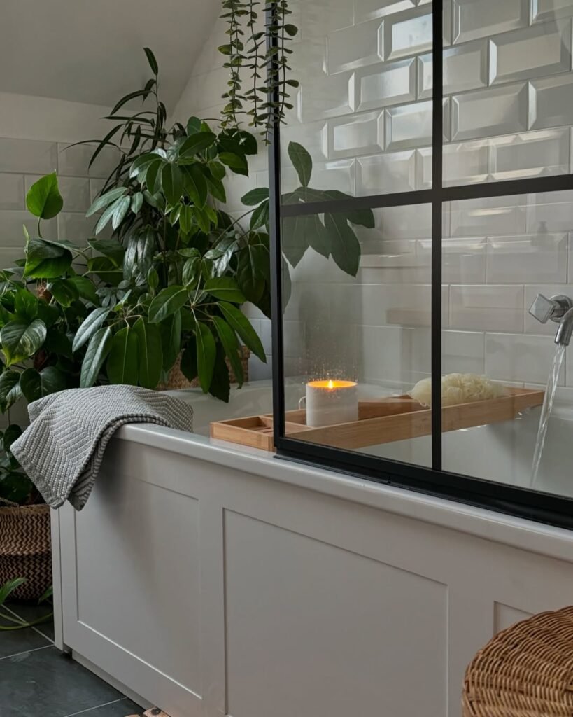 bathroom plants and vegitaion decoration