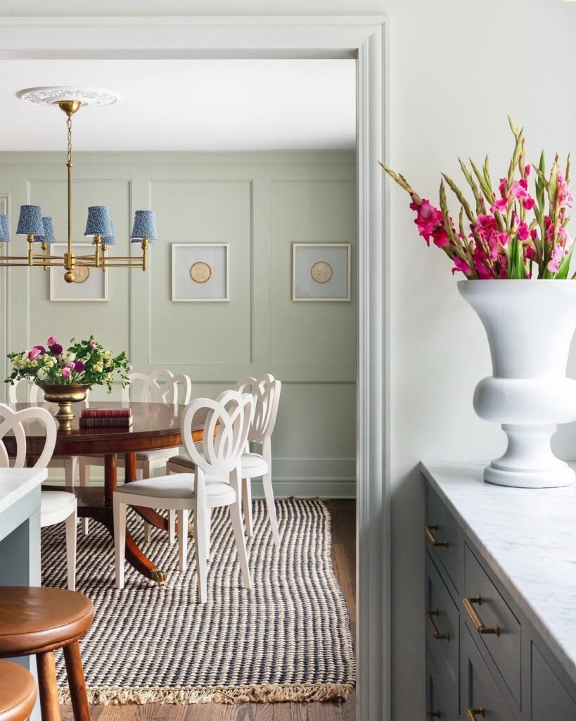 closed kitchen with cased opening