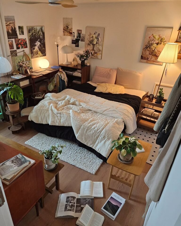 cozy elegent chic asian style boho style bedroom