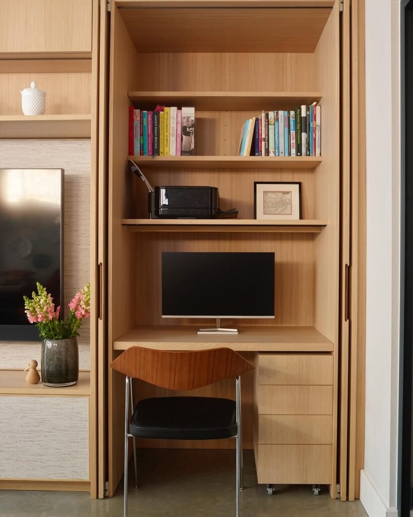 hidden office cabinets idea