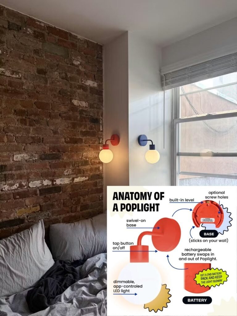 rechargeable sconce poplight 