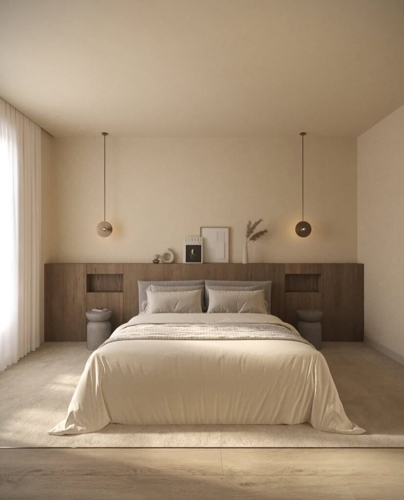 serene calm feng shui bedroom design